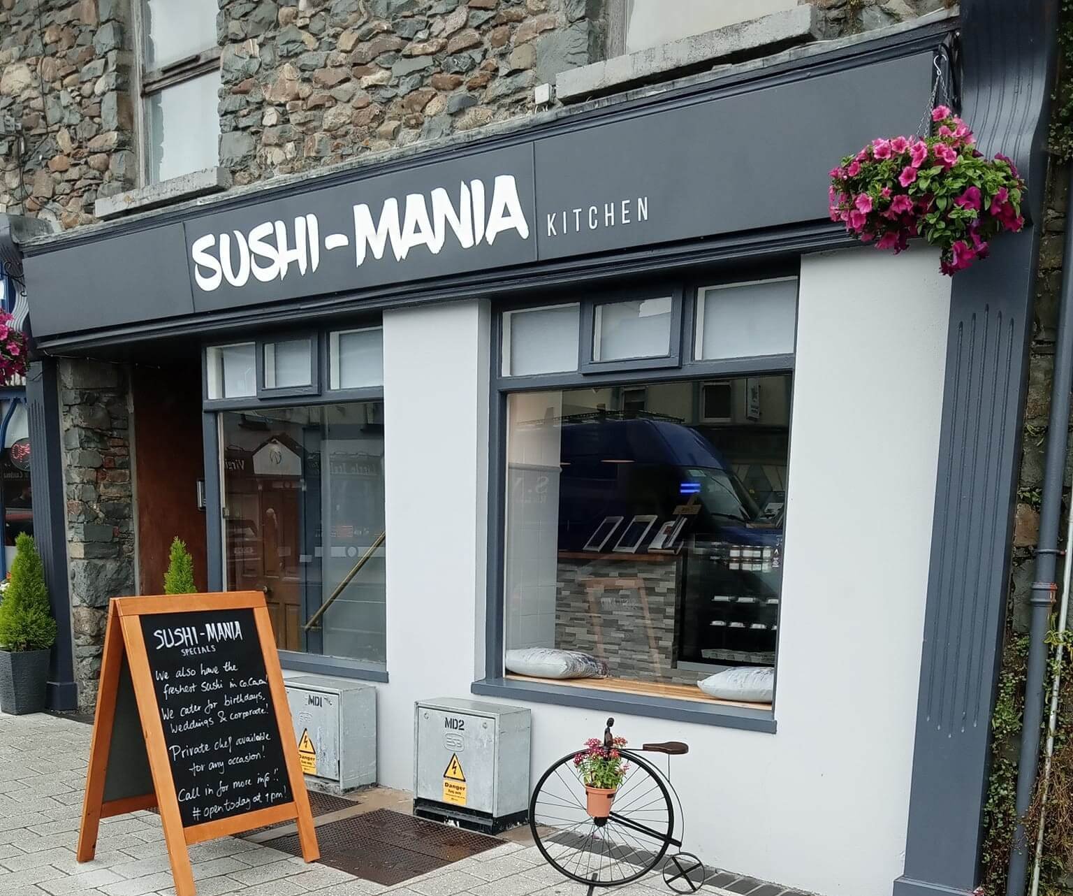 Sushi-Mania Kitchen storefront in Virginia