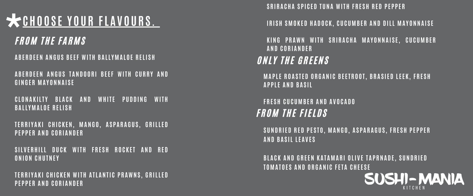 Flavours Lookup – full selection